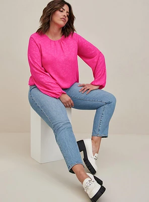 Georgette Bubble Hem Blouse