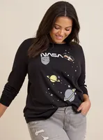NASA Classic Fit Cotton Crew Neck Long Sleeve Top