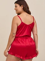 Dream Satin Ruffle Sleep Short