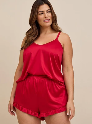 Dream Satin Ruffle Sleep Short