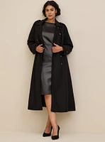 At The Knee Coated Scuba Dress