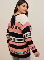 Cable Pullover Tie Back Sweater