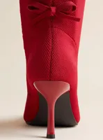 Bow Back Stiletto Knee Boot (WW)