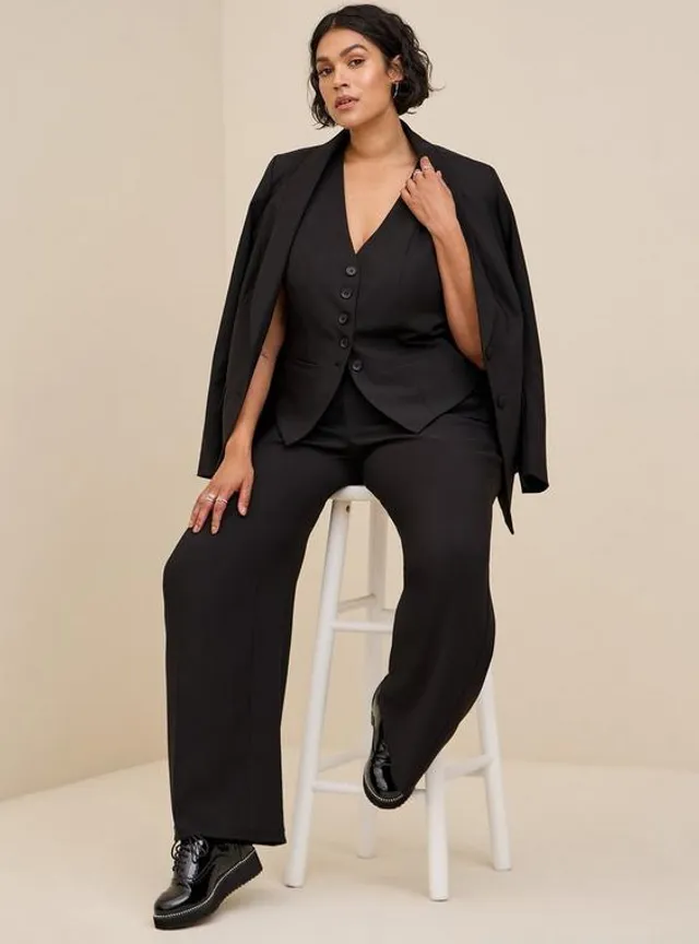 TORRID Studio Ponte Buttoned Tailored Suit Vest