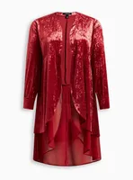 Velvet Chiffon Mix Kimono