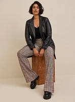 Faux Leather Tie Waist Jacket