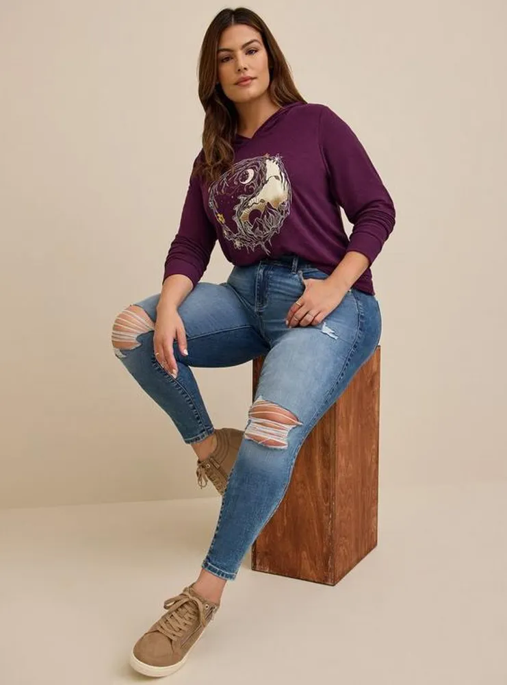 TORRID Nature Yin Yang Vintage Super Sloft Slub Hoodie | Foxvalley Mall