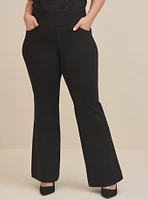 Pocket Pixie Flare Studio Luxe Ponte High-Rise Pant