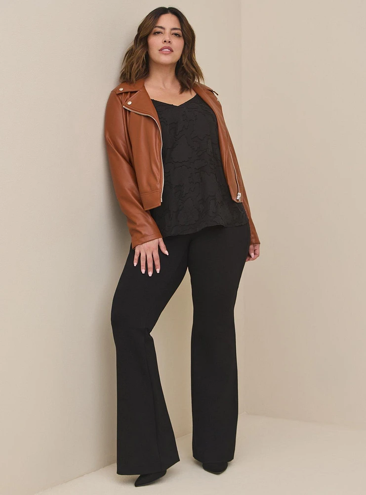 Pocket Pixie Flare Studio Luxe Ponte High-Rise Pant