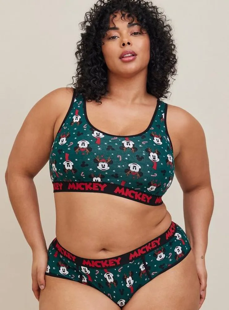 Disney Mickey Mouse Unlined Cotton Scoop Neck Bralette