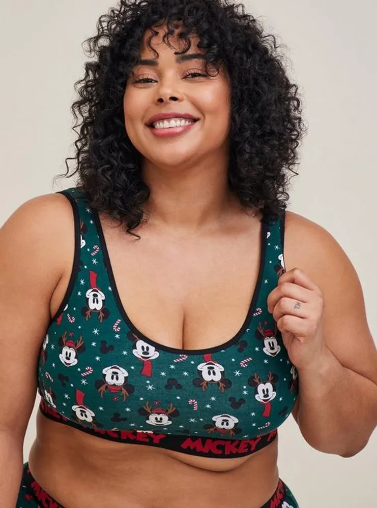 Disney Mickey Mouse Unlined Cotton Scoop Neck Bralette