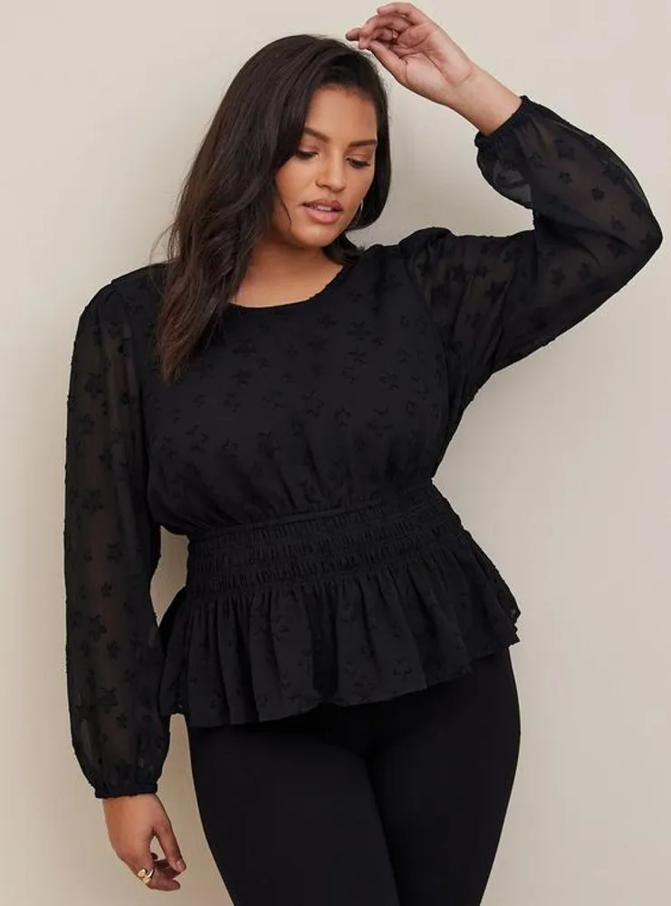 Plus Size - Smocked Cold Shoulder Top - Torrid