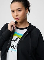 Classic Fit Super Soft Fleece Zip Up Raglan Hoodie