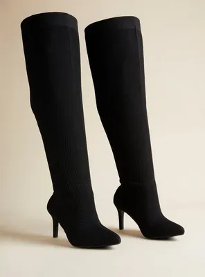 Knit Stiletto Over The Knee Boot (WW)