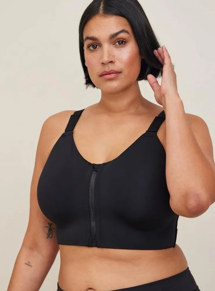 Wire-Free Hi-Impact Zip-Front Sports Bra