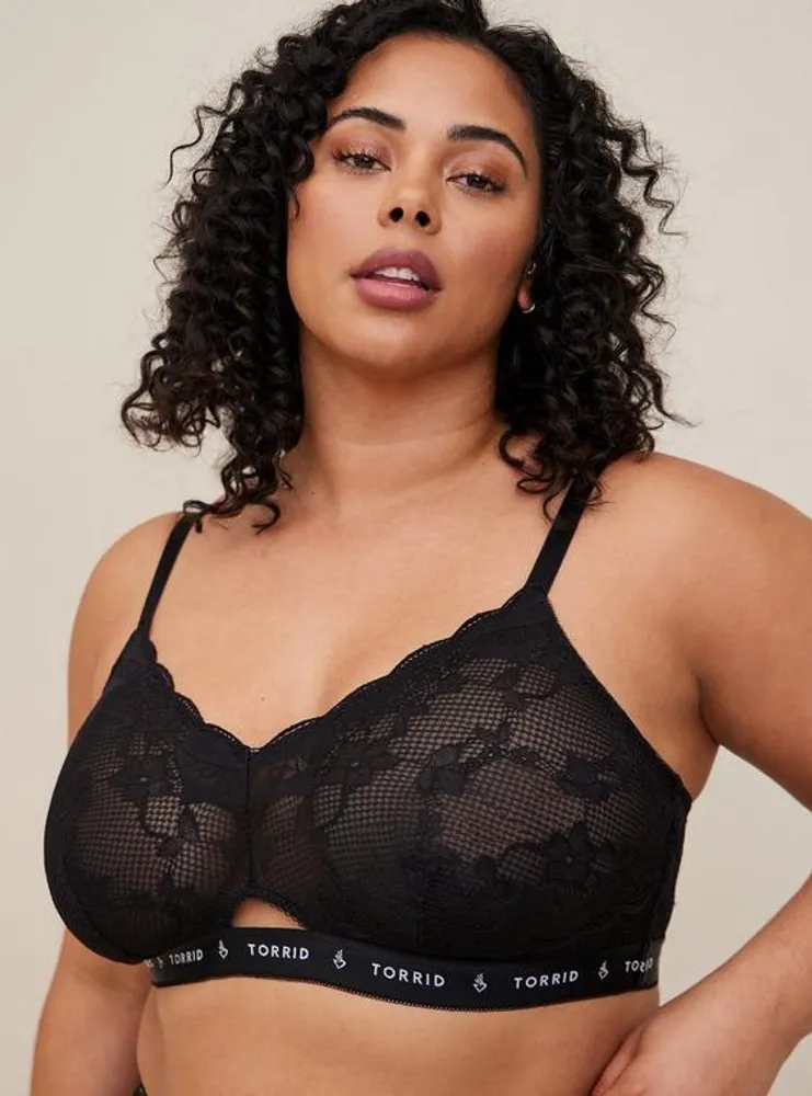 Tattoo Lace Bralette With Keyhole