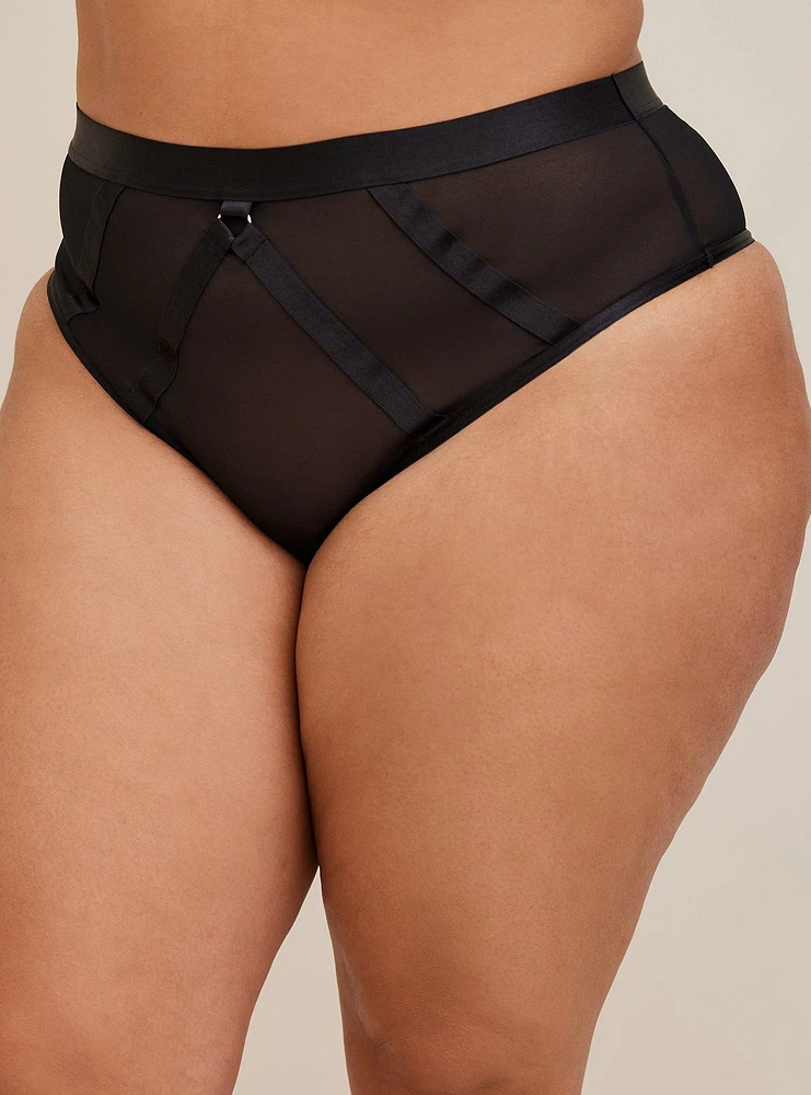 Overt Strappy Mesh Tanga Panty