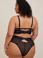 Overt Strappy Mesh Tanga Panty