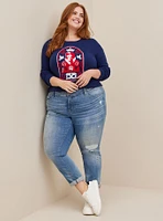 Disney Framed Snow White Chiffon Bow Pullover