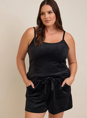 Velour Sleeveless Lounge Cami