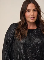 Sequin Bubble Hem Top