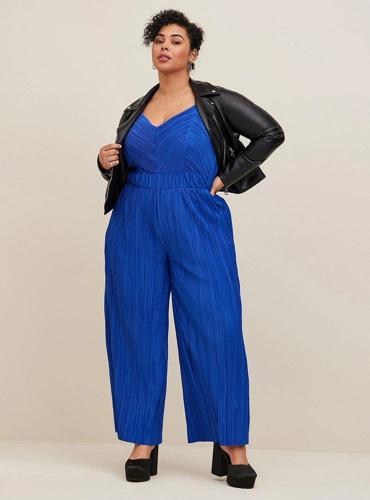 Chiffon Pleated Jumpsuit