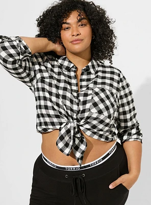 Lizzie Softest Flannel Button-Down Long Sleeve Shirt