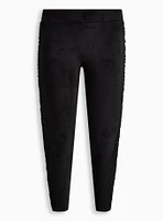 Full Length Signature Waist Ruched Velour Side Legging