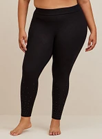 Crop Signature Waist Rhinestone Legging