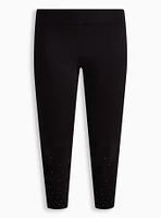 Crop Signature Waist Rhinestone Legging