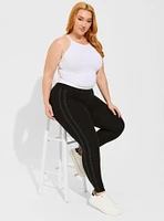 Full-Length Rinestone Side Legging