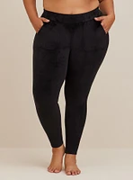 Full Length Signature Waist Velour Pocket Legging