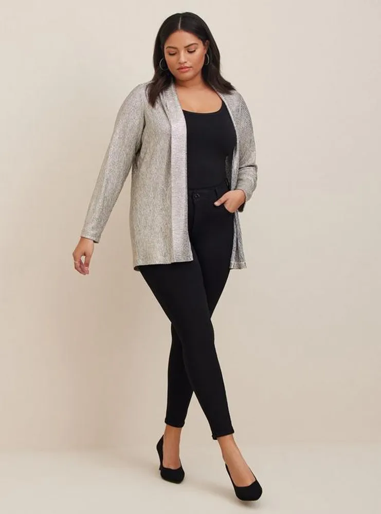 Metallic Knit Blazer