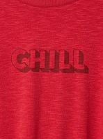 Chill Classic Fit Super Soft Slub Crew Neck Raglan Tee