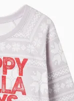 Happy Holla Days Classic Fit Super Soft Plush Crew Neck Sweatshirt