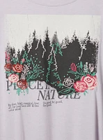 Peace Nature Everyday Signature Jersey Crew Neck Embroidery Tee