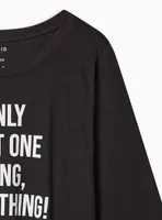 I Want One Thing Classic Fit Signature Jersey Crew Neck Long Sleeve Tee