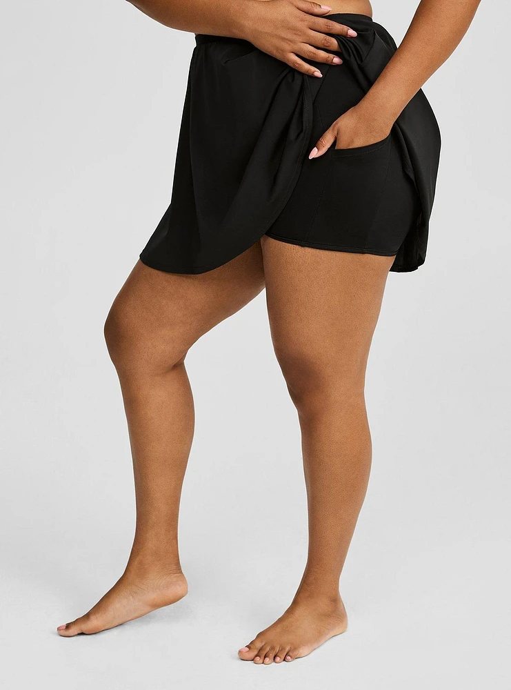 Swim Skirt With Pocket Shorts