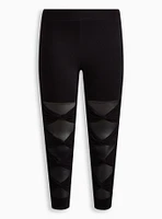 Full Length Signature Waist Mesh Back Bow Legging