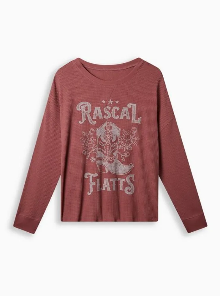 Rascal Flatts Waffle Crop Long Sleeve Tee