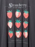 Beatles Strawberry Fields Relaxed Fit Cotton Crew Tee