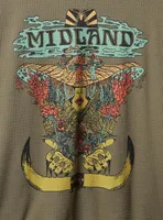 Midland Waffle Crop Long Sleeve Tee