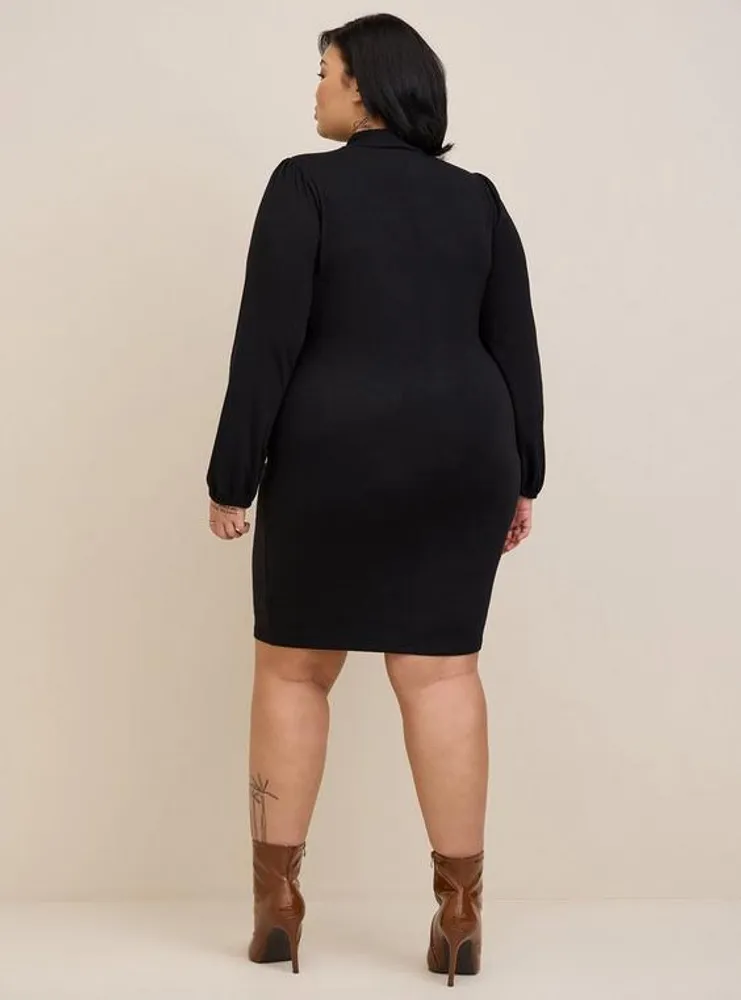 Mini Jersey Blouson Sleeve Bodycon Dress