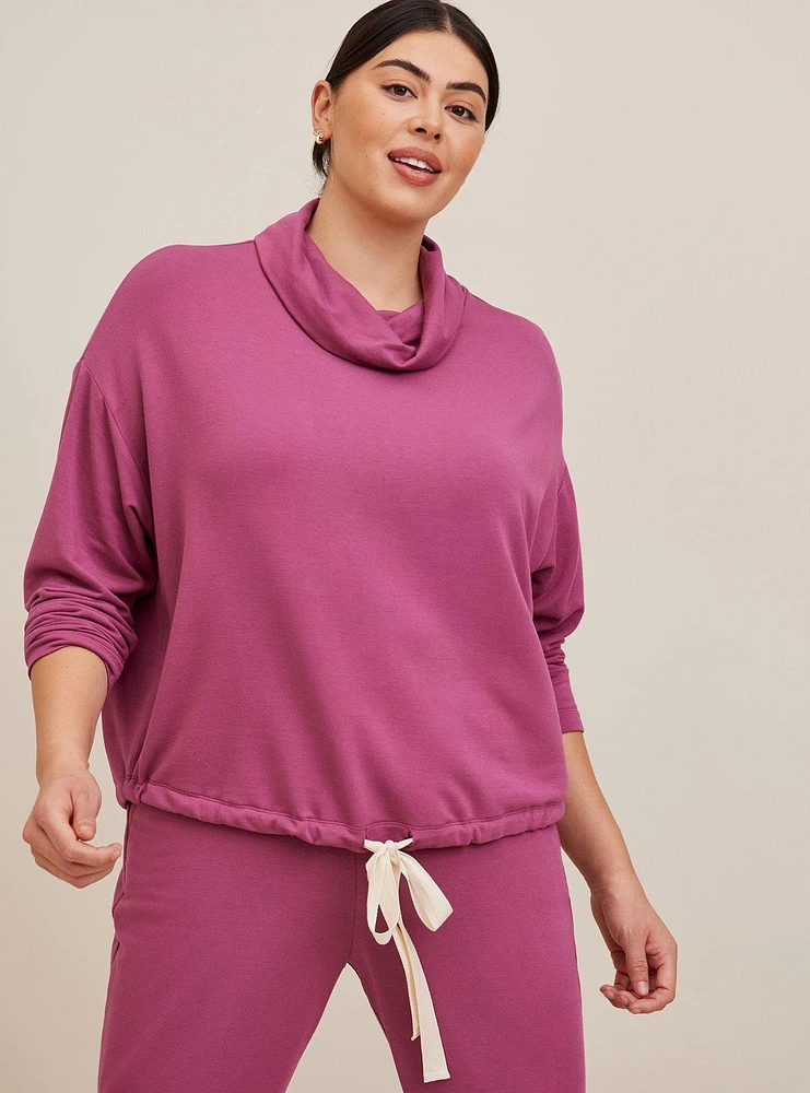 Dream Fleece Cowl Neck Long Sleeve Lounge Sweatshirt