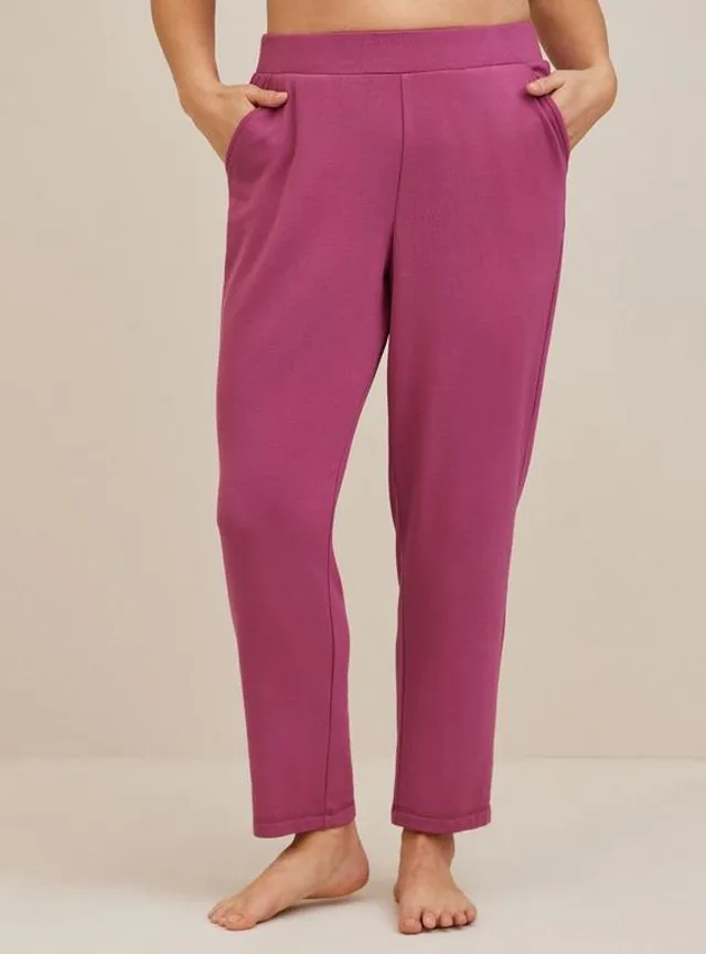 Cotton High-Rise Fleece Mid Rise Lounge Pants