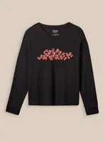 Rolling Stones Waffle Crop Long Sleeve Tee