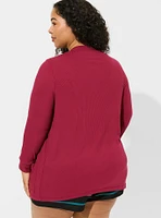 Super Soft Rib Snap Front Lounge Cardigan