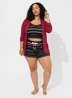 Super Soft Rib Snap Front Lounge Cardigan