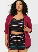 Super Soft Rib Snap Front Lounge Cardigan