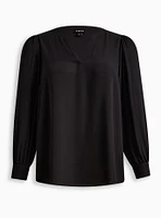 Harper Georgette Pullover Puff Sleeve Blouse